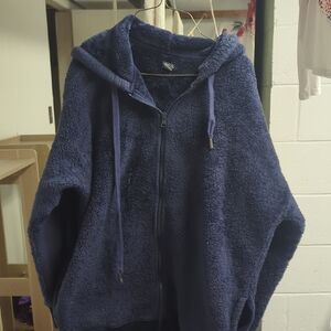 Aerie Navy Plush Hoodie